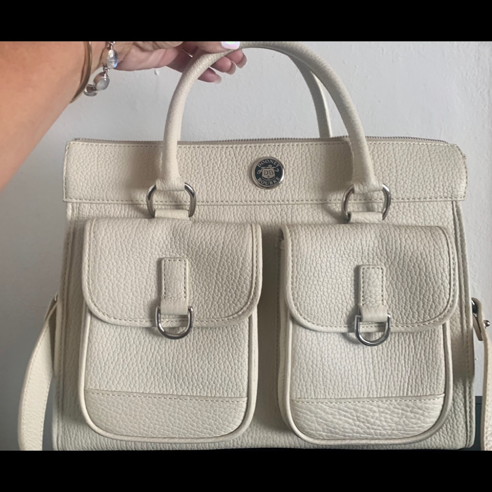 DB cream soft pebble leather purse.